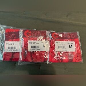 3 Ethika Boys Red Boxer Briefs